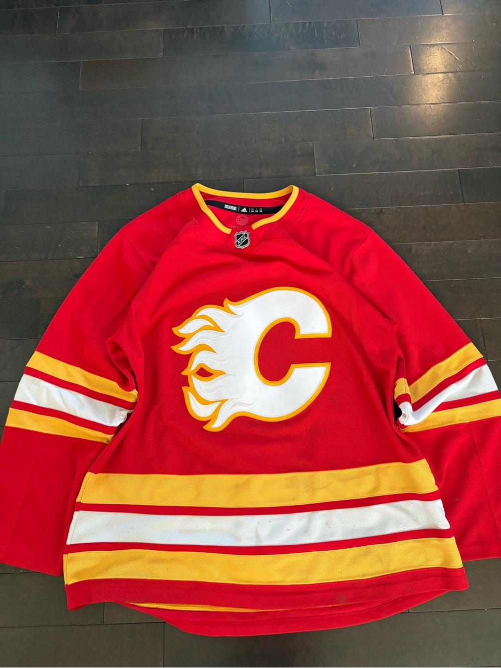 adidas Red and Yellow Hockey Jersey